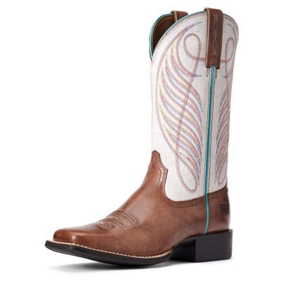 Ariat Round Up - Western Laarzen Bruin / Roze Dames - 29322-239